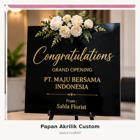 Papan Bunga Akrilik Hartono Mall Yogyakarta